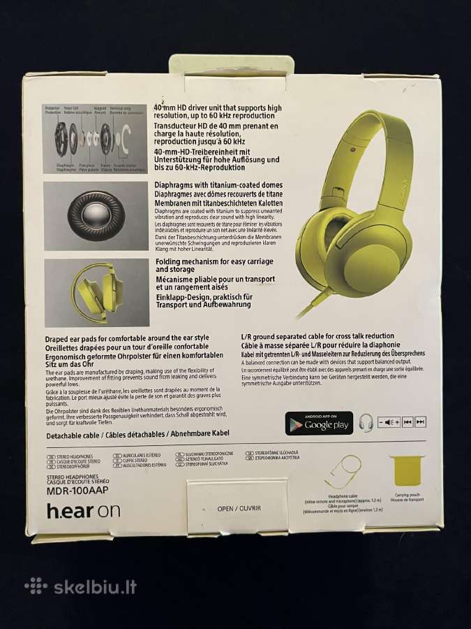 Sony Mdr-100aap apgaubiamos ausinės - nuotraukos Nr. 4