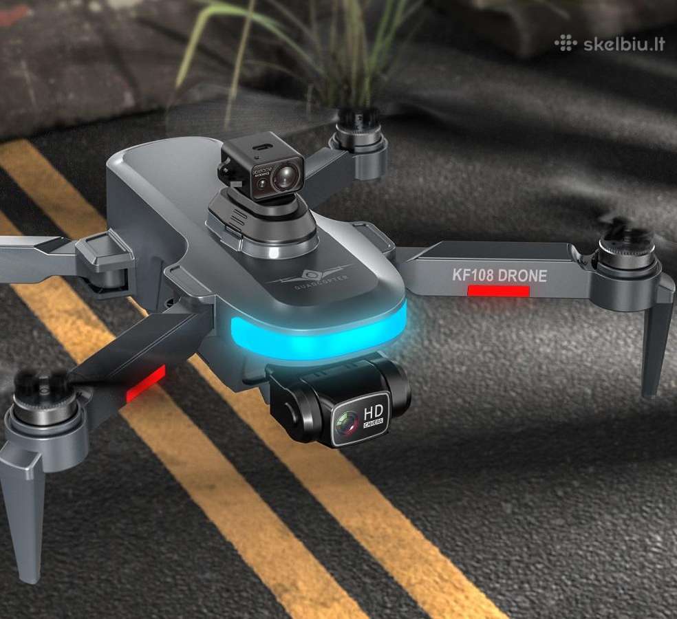 Dronas Kf108 su dviejomis kameromis GPS ir WiFi - nuotraukos Nr. 3