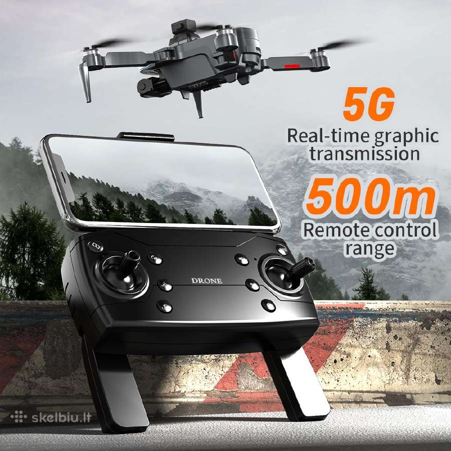 Dronas Kf108 su dviejomis kameromis GPS ir WiFi - nuotraukos Nr. 5