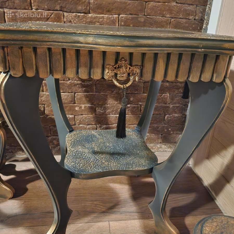 Vintažinis komplektas staliukas su kėdutem - nuotraukos Nr. 8