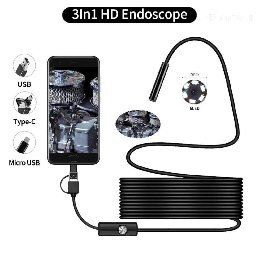 Mobilus Endoskopas 3in1