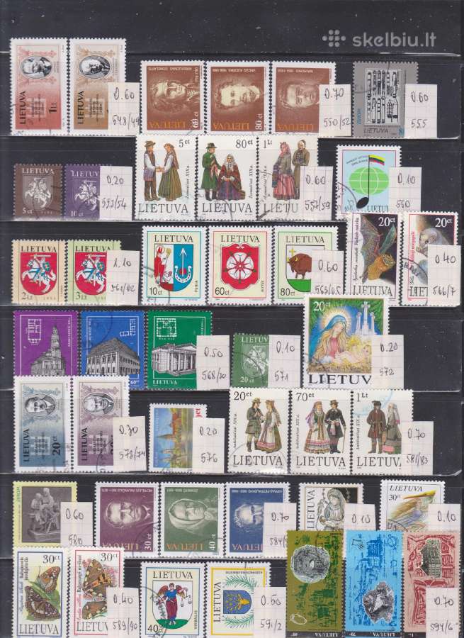 Antspauduoti Lietuvos pašto ženklai (1991 - 2003) - nuotraukos Nr. 3