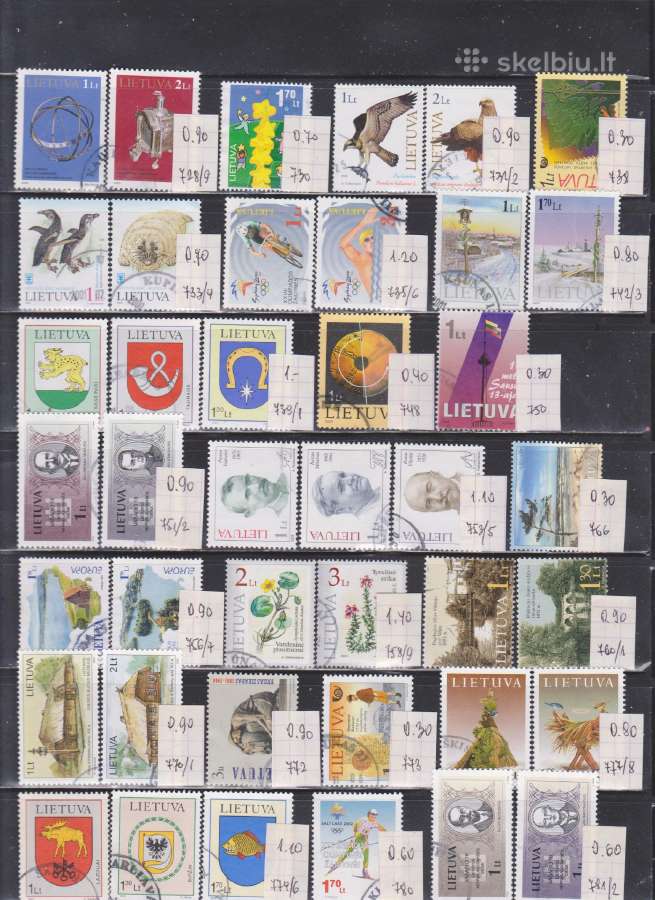 Antspauduoti Lietuvos pašto ženklai (1991 - 2003) - nuotraukos Nr. 7
