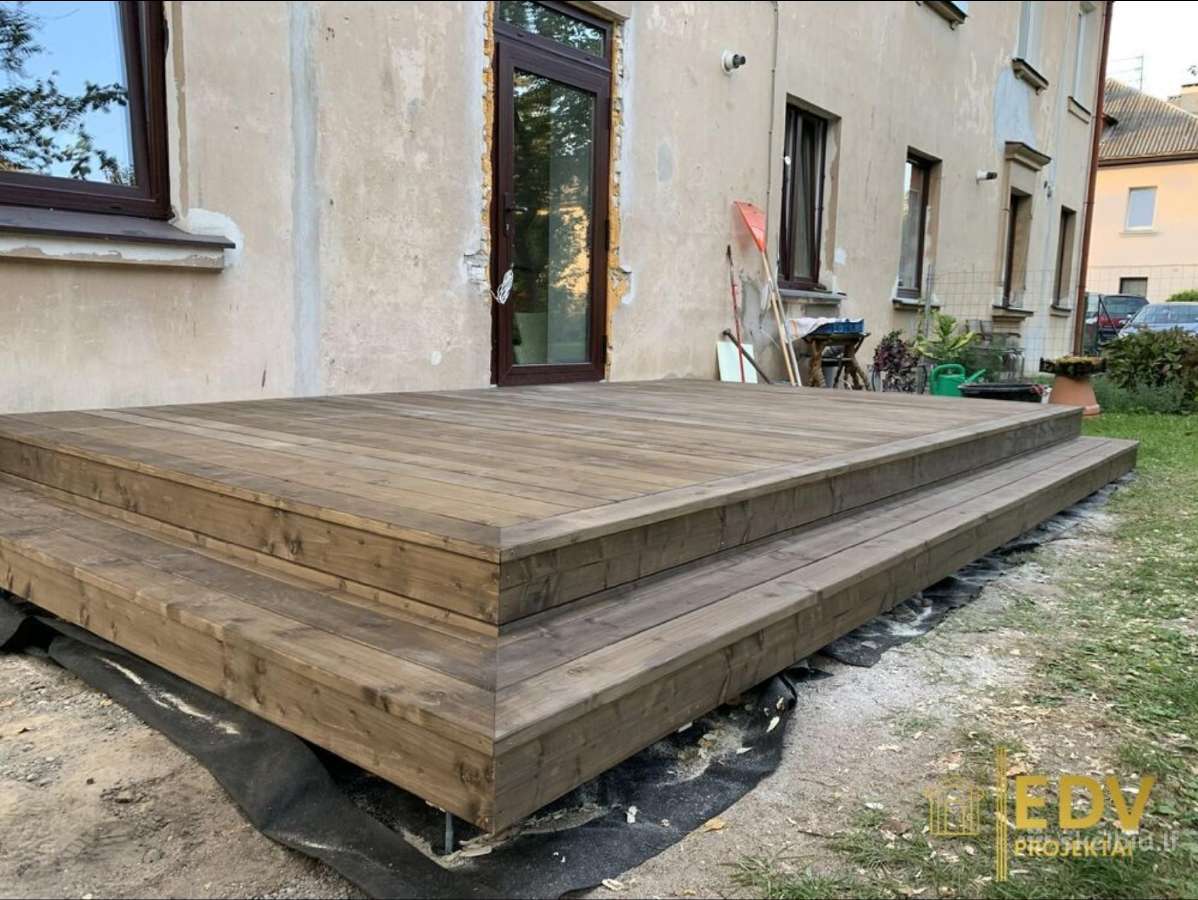 Medinė terasa kiekvienam namui, kotedžui, sodybai