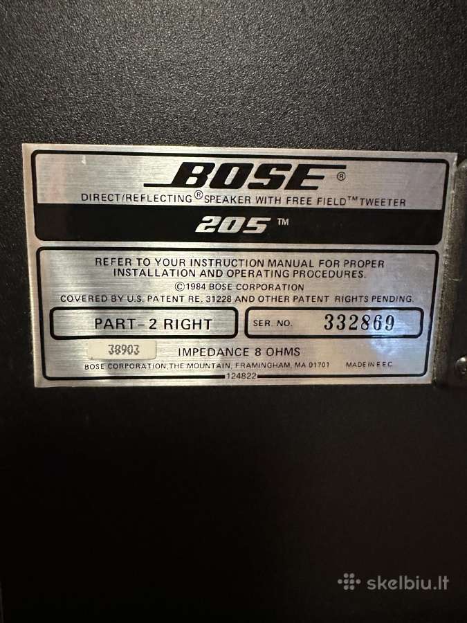 Bose 205 kompaktiskos koloneles - nuotraukos Nr. 4