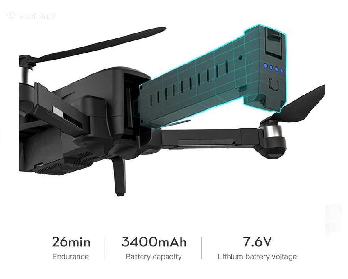 S906 Pro2 dronas su dviejomis kameromis 4k GPS Wif - nuotraukos Nr. 7