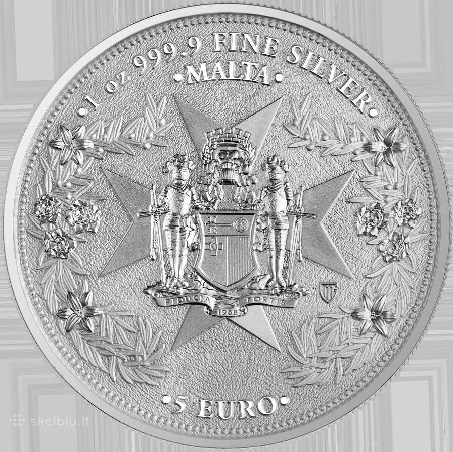 Malta 2023 5 eurai Kilnusis erelis Ag999.9 1oz - nuotraukos Nr. 3