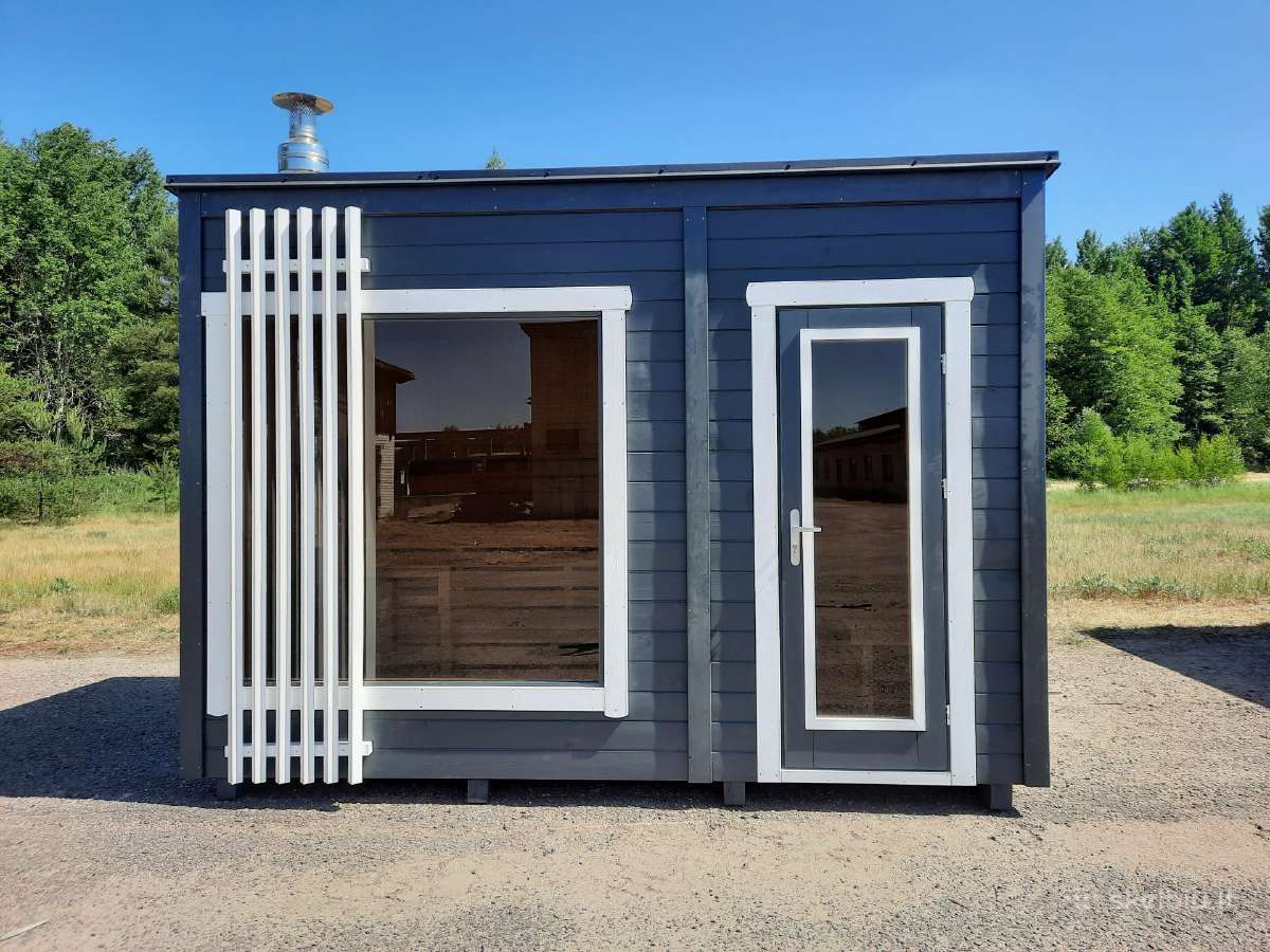 Lauko mobilios medinės pirtys 2.3x3.5m - nuotraukos Nr. 3
