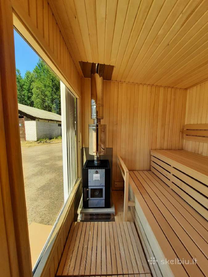 Lauko mobilios medinės pirtys 2.3x3.5m - nuotraukos Nr. 7