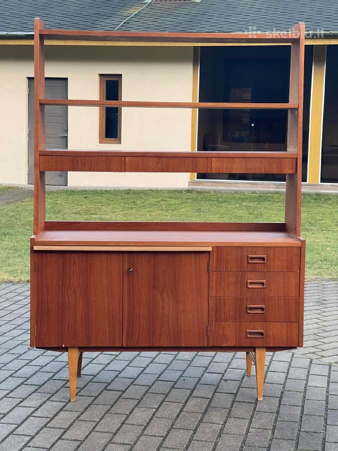 Mid-century Daniska komoda su lentynomis - nuotraukos Nr. 2