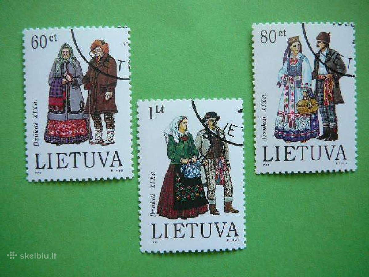 Lietuva 1993 Tautiniai drabuziai antsp. lit537/9a