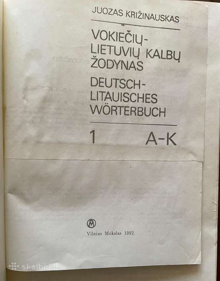 Vokiečių-lietuvių kalbų žodynas, 2 tomai - nuotraukos Nr. 3