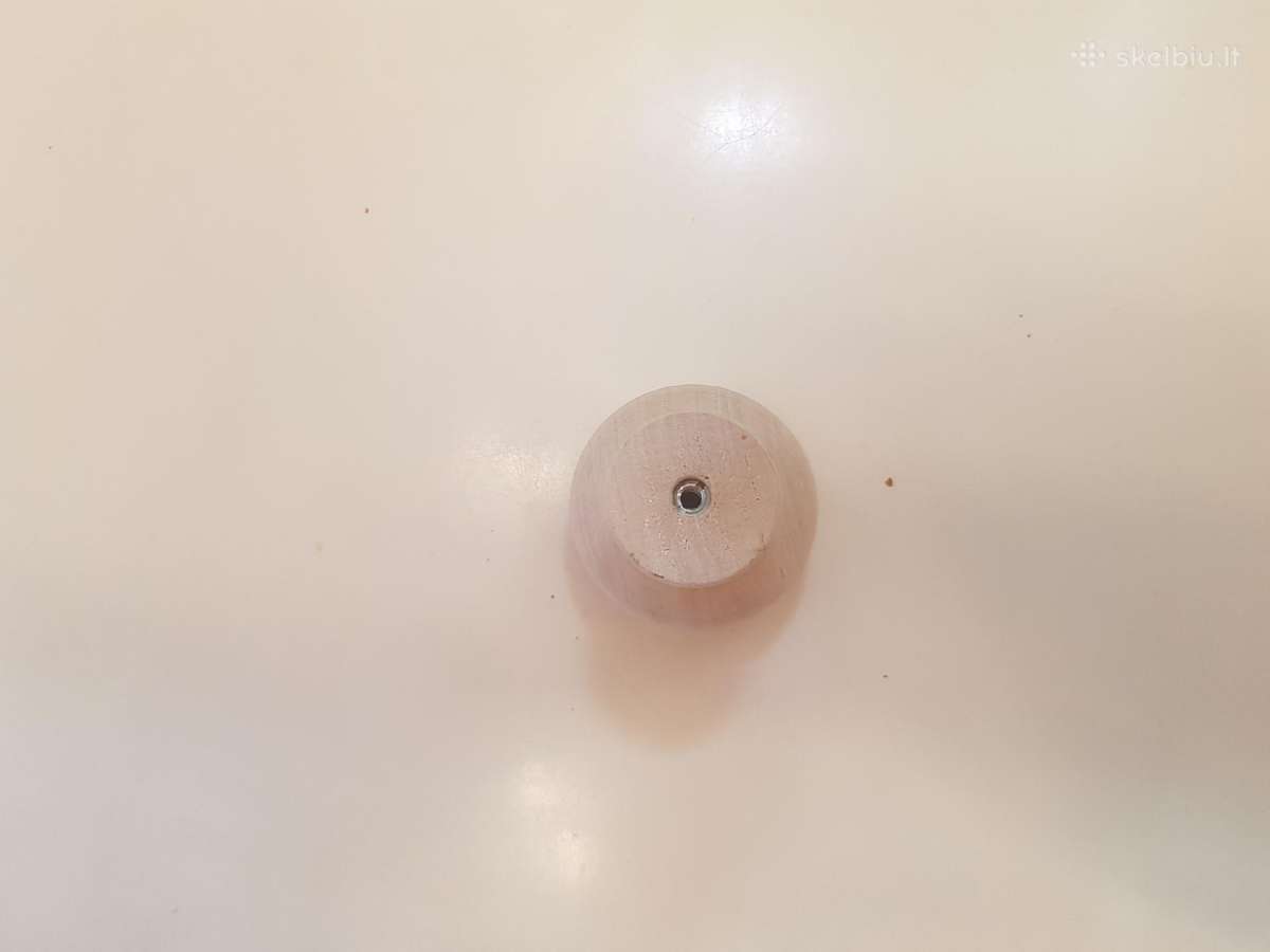 Taškinės baldų rankenėlės medinės 4,3 cm.x3,5 cm. - nuotraukos Nr. 6