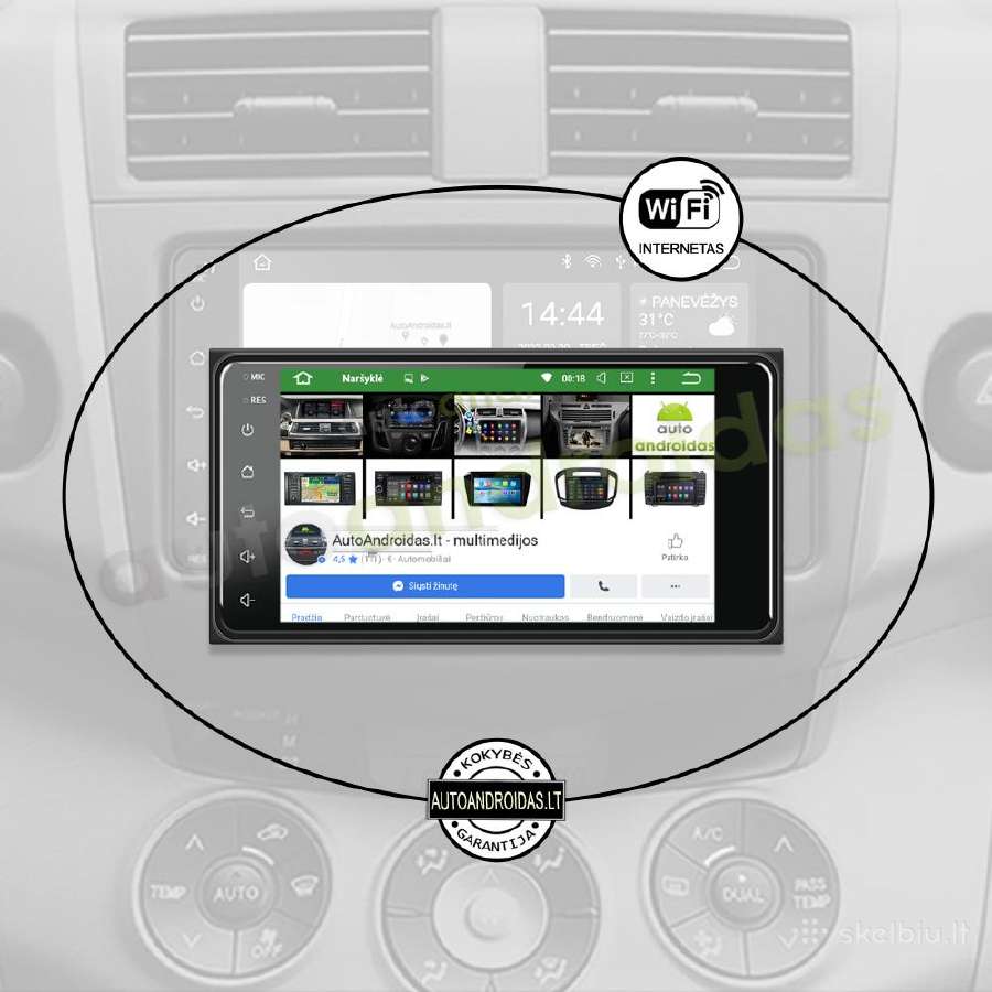 2din Android Toyota Universali Android multimedia - nuotraukos Nr. 3