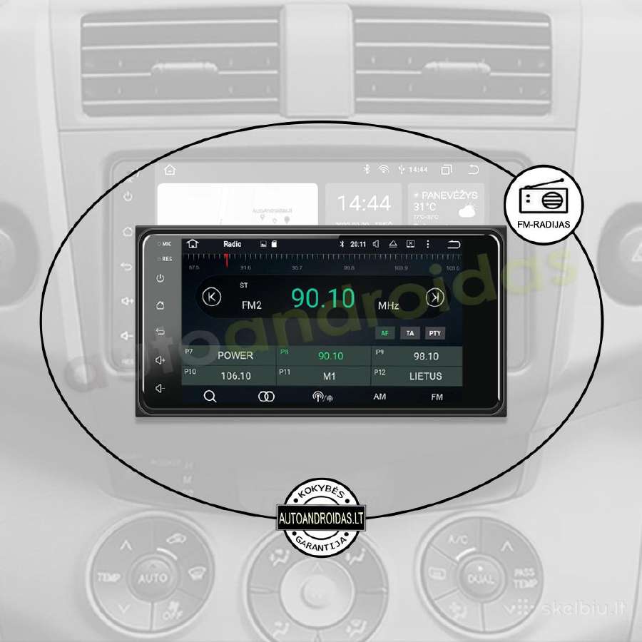 2din Android Toyota Universali Android multimedia - nuotraukos Nr. 4