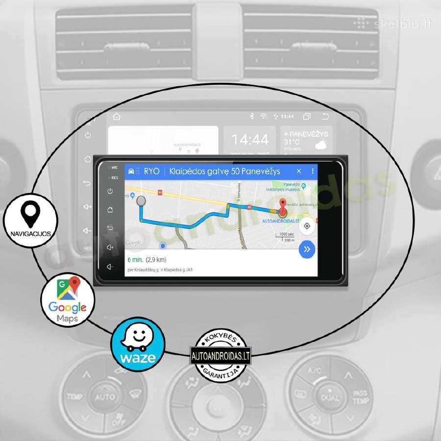 2din Android Toyota Universali Android multimedia - nuotraukos Nr. 11