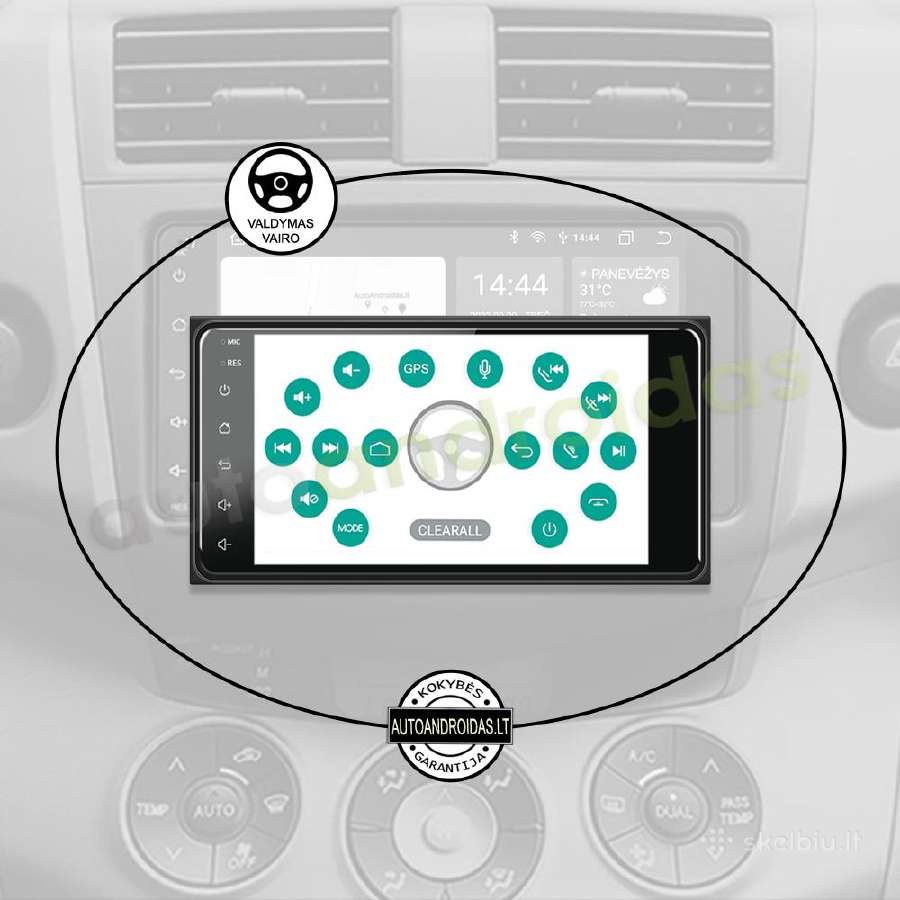 2din Android Toyota Universali Android multimedia - nuotraukos Nr. 12