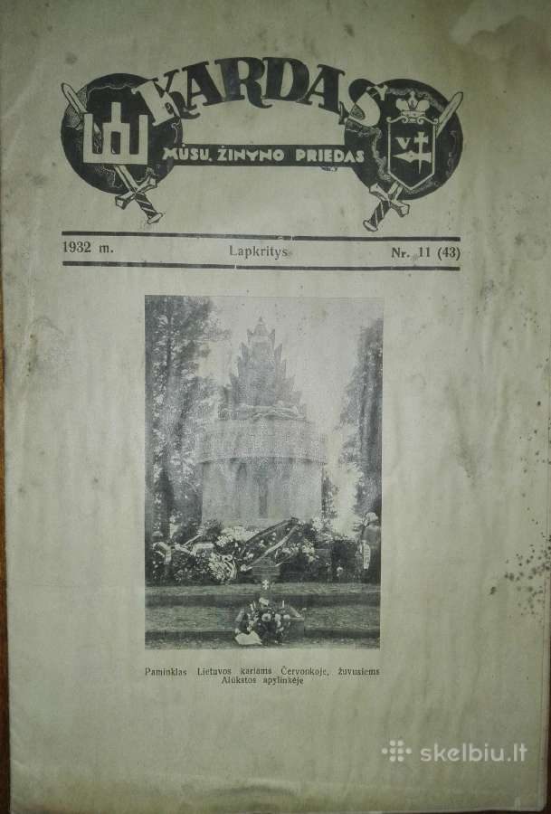 Kardas antikvarinis Lietuvos karininkų laikraštis - nuotraukos Nr. 8