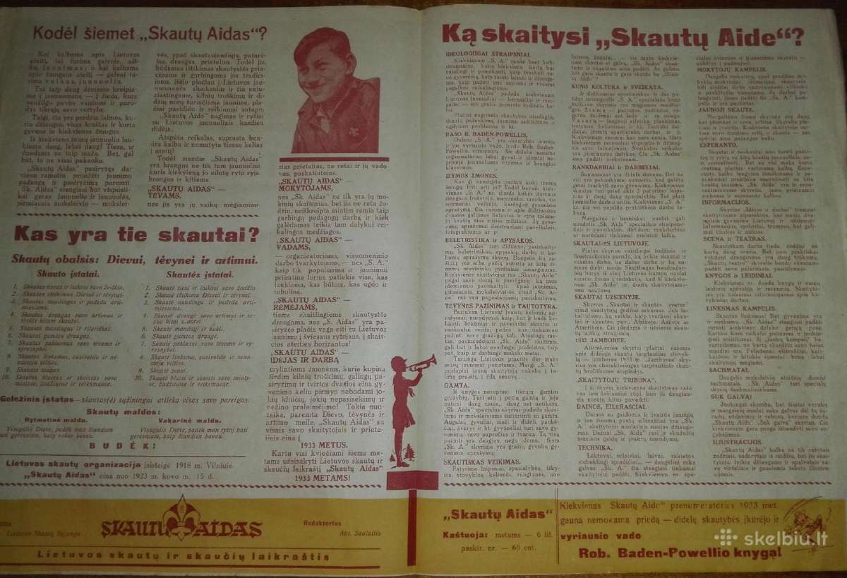 1252. Skautų Aidas antikvarinis-kolekcinis laikraš - nuotraukos Nr. 5