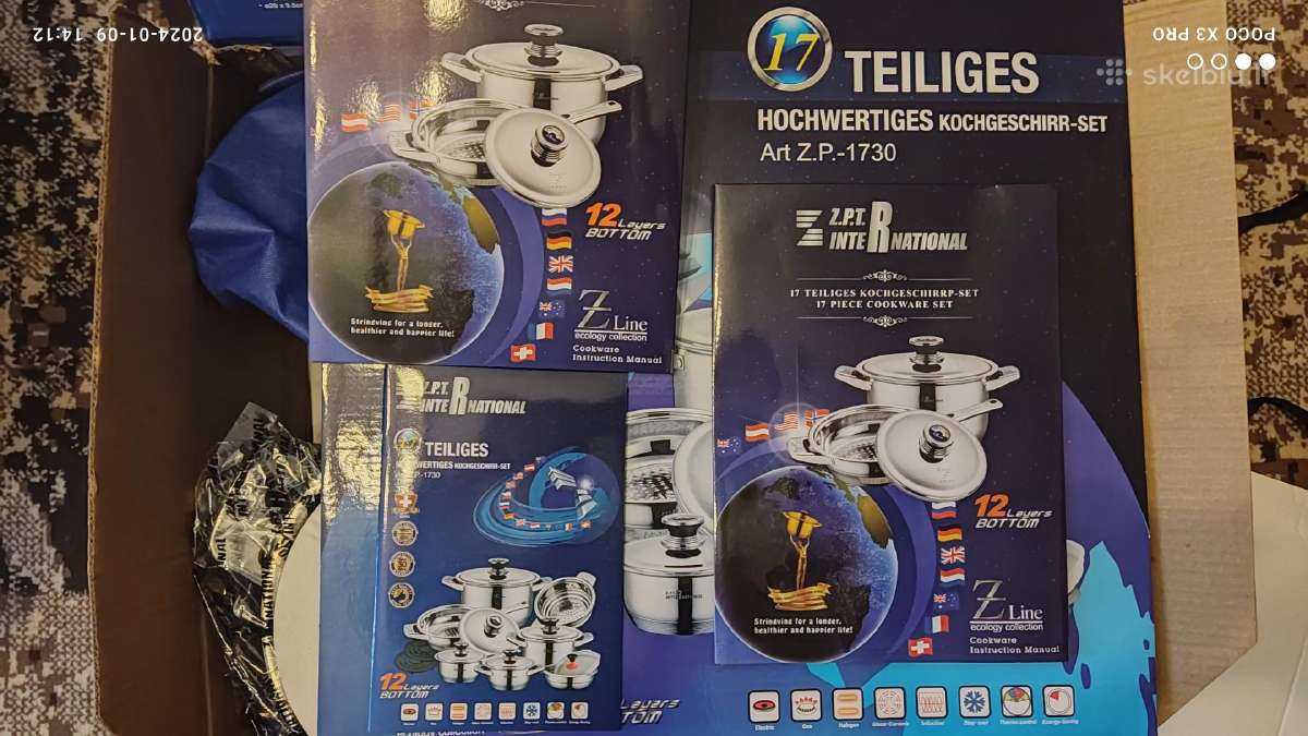 Plieninų puodų rinkinys dovanoti - nuotraukos Nr. 4
