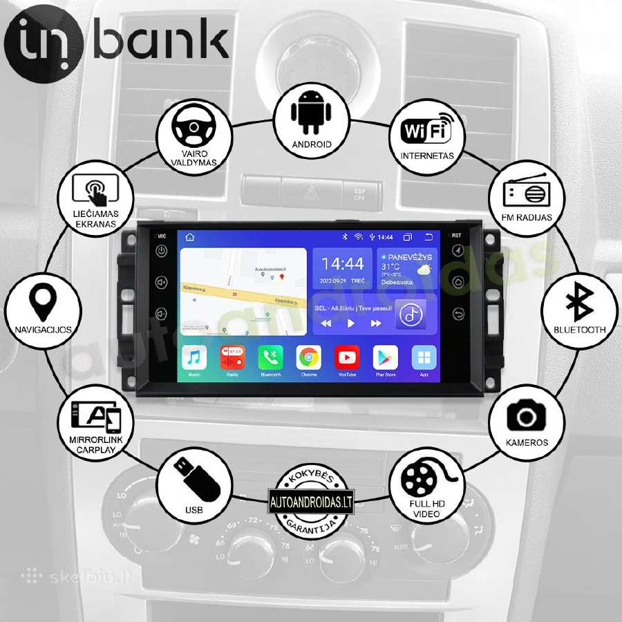 Chevrolet Chrysler Jeep Dodge Android multimedija - nuotraukos Nr. 2