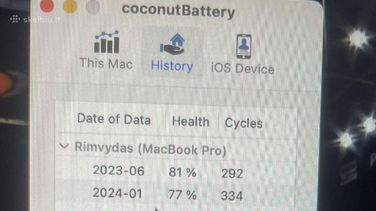 MacBook pro A1989 2019 13.3 - nuotraukos Nr. 7