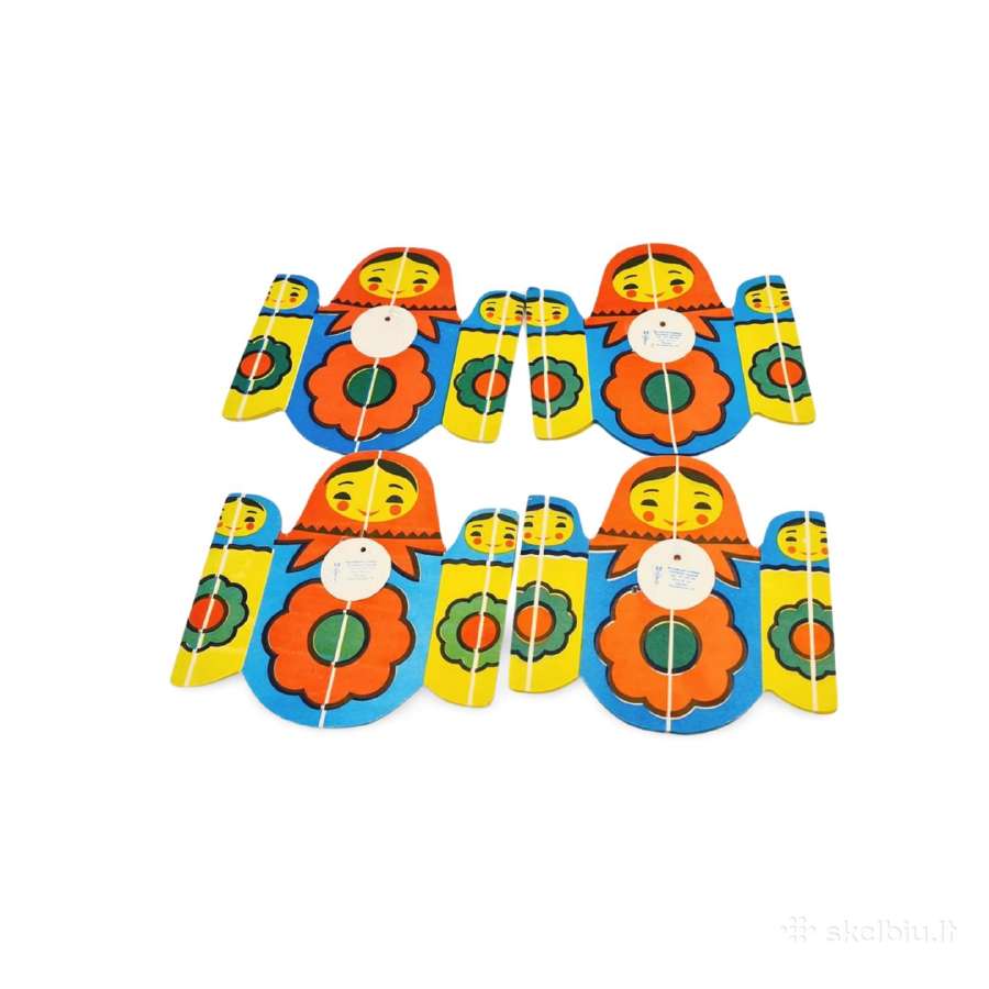 Matryoshka Retro Popierinė Girlianda – Autentiškas - nuotraukos Nr. 2