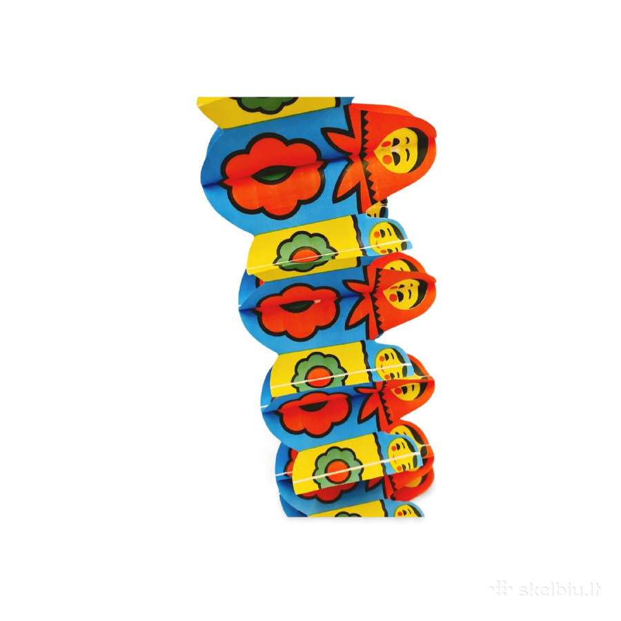 Matryoshka Retro Popierinė Girlianda – Autentiškas
