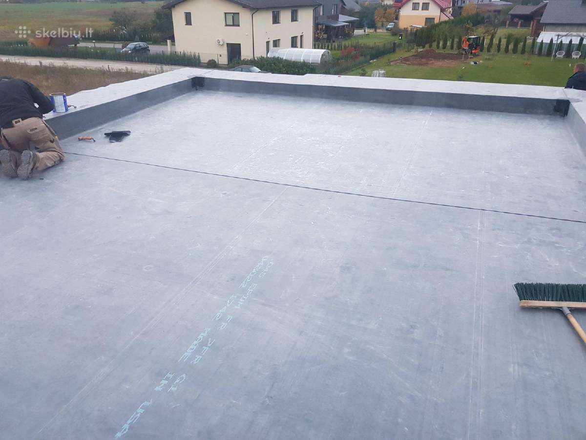 Epdm dangos montavimas, plokščių stogų šiltinimas - nuotraukos Nr. 29