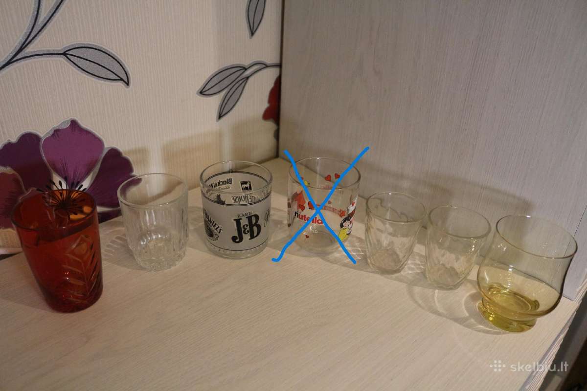 Senų,skirtingų stiklinių likučiai - nuotraukos Nr. 2