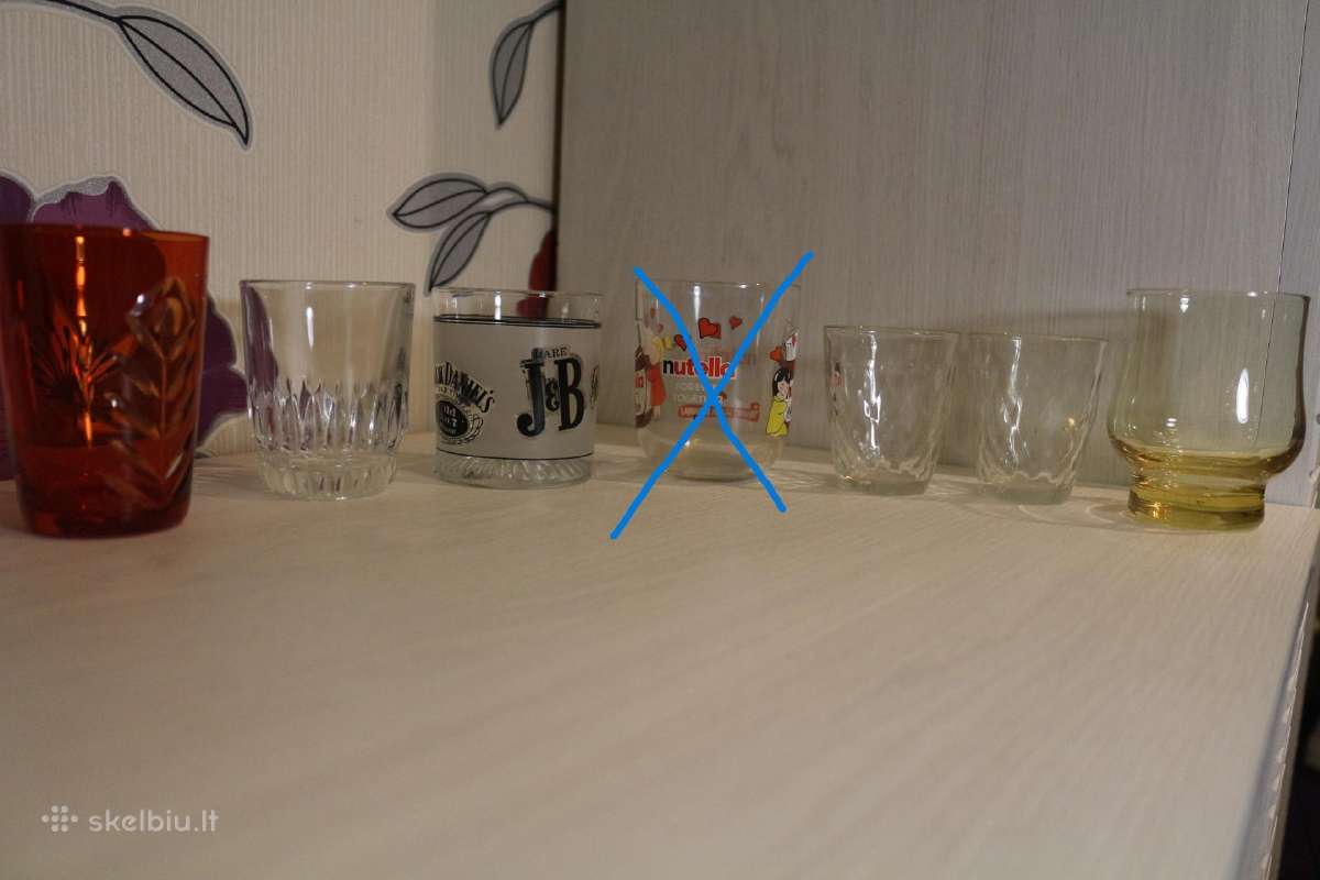 Senų,skirtingų stiklinių likučiai - nuotraukos Nr. 3
