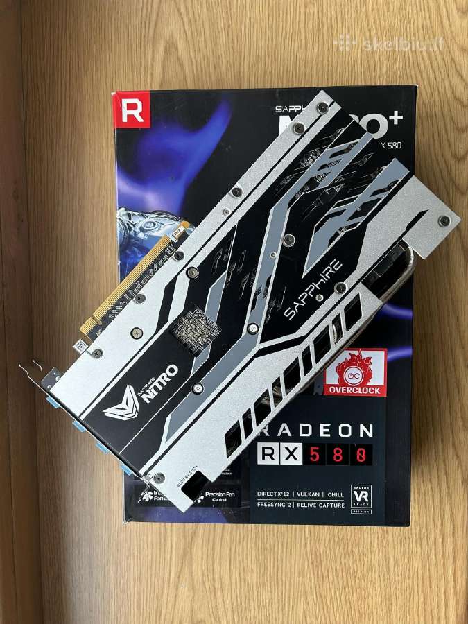 Vaizdo plokštė Sapphire Nitro Rx 580 8gb - nuotraukos Nr. 2