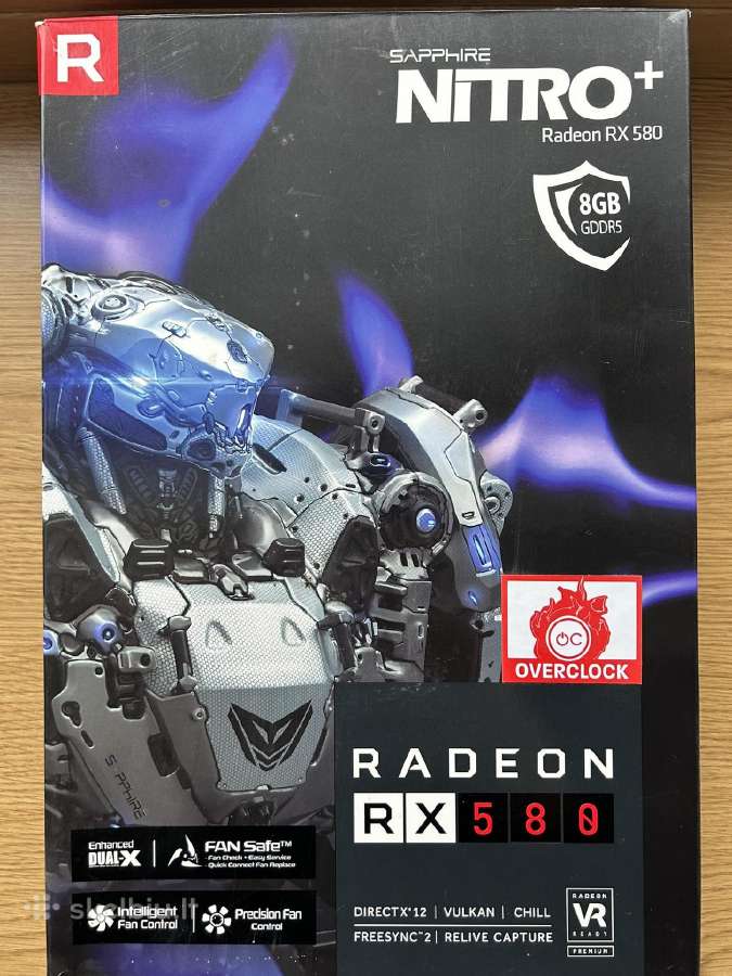 Vaizdo plokštė Sapphire Nitro Rx 580 8gb - nuotraukos Nr. 4