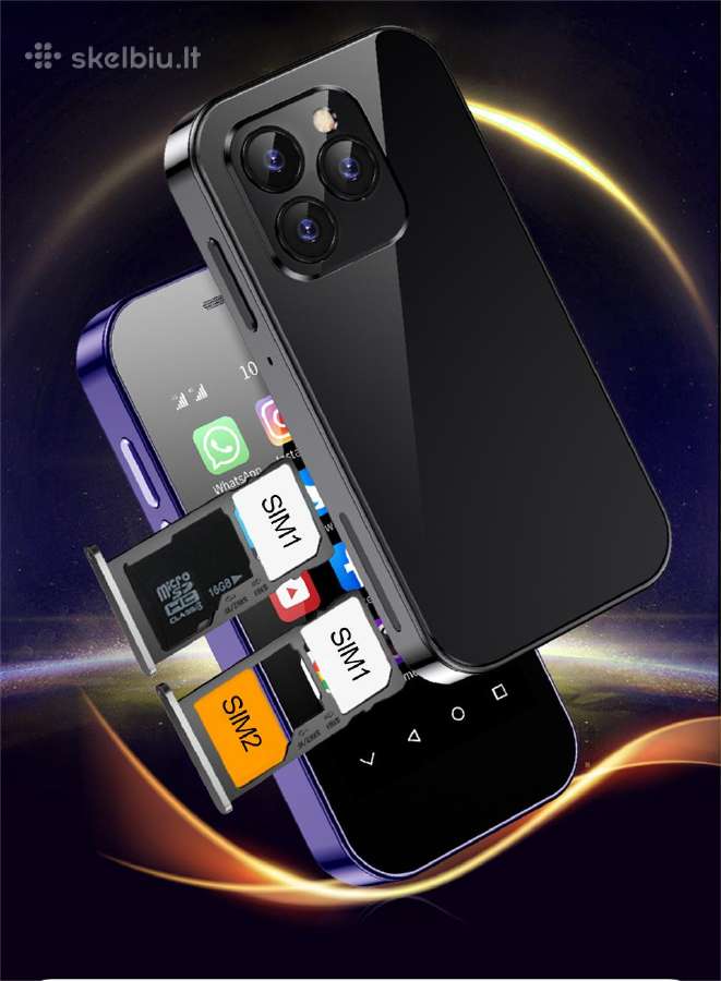 Mini mikro telefonas Soyes Xs14pro 4G 128gb - nuotraukos Nr. 4