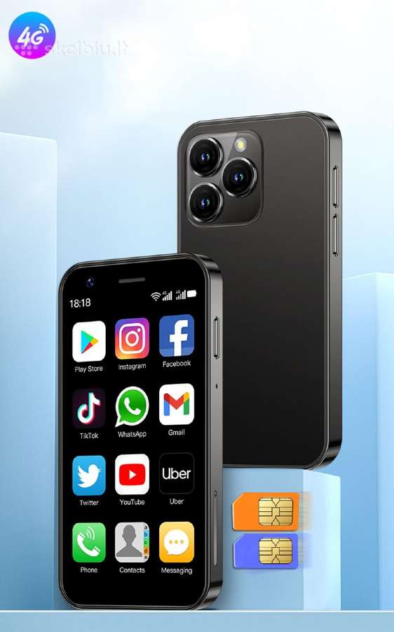 Mini mikro telefonas Soyes Xs16 4G Android 10 - nuotraukos Nr. 2