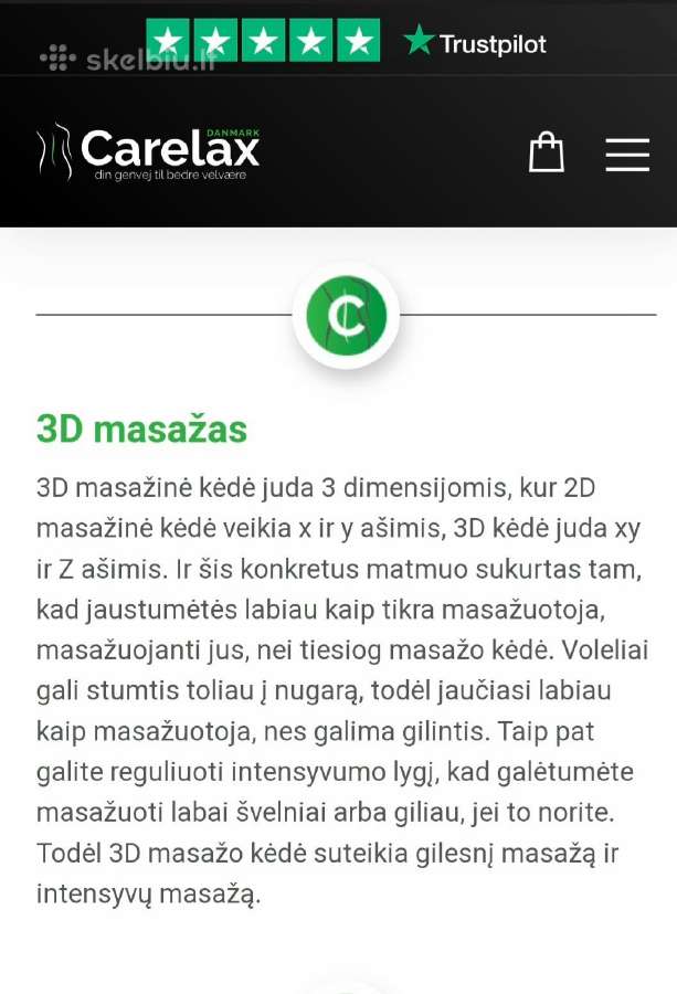 Masažinis krėslas Carelax Everest 3D - nuotraukos Nr. 11