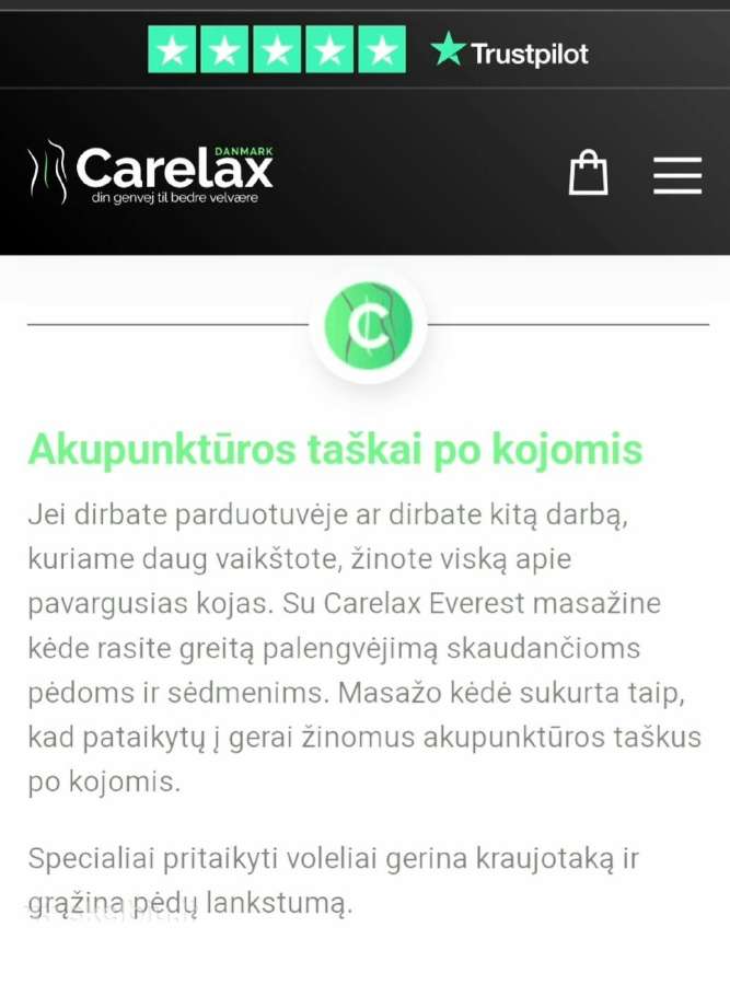 Masažinis krėslas Carelax Everest 3D - nuotraukos Nr. 13