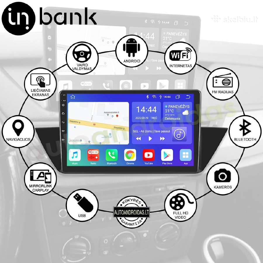 Bmw X1 E84 2009-12 Android multimedia GPS/WiFi/usb - nuotraukos Nr. 2