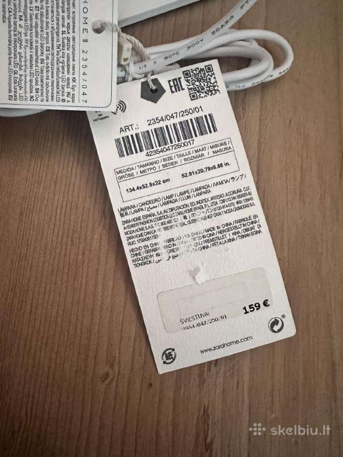 Zara Home lempa juoda didelė - nuotraukos Nr. 5