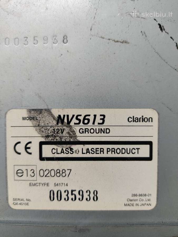 Clarion Nvs613 GPS navigation - nuotraukos Nr. 3