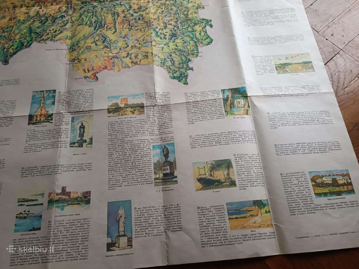 Lietuvos turizmo žemėlapis tarybinių laikų. - nuotraukos Nr. 4