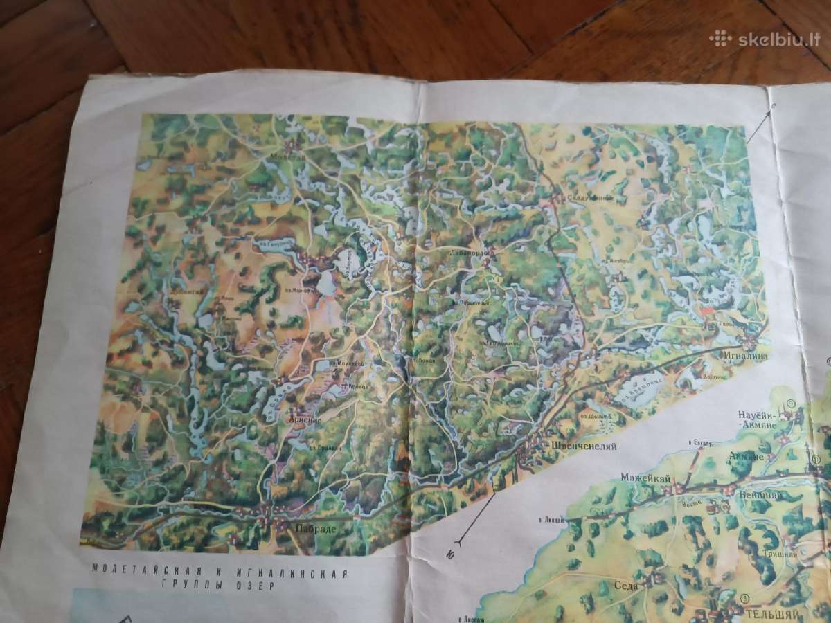 Lietuvos turizmo žemėlapis tarybinių laikų. - nuotraukos Nr. 6
