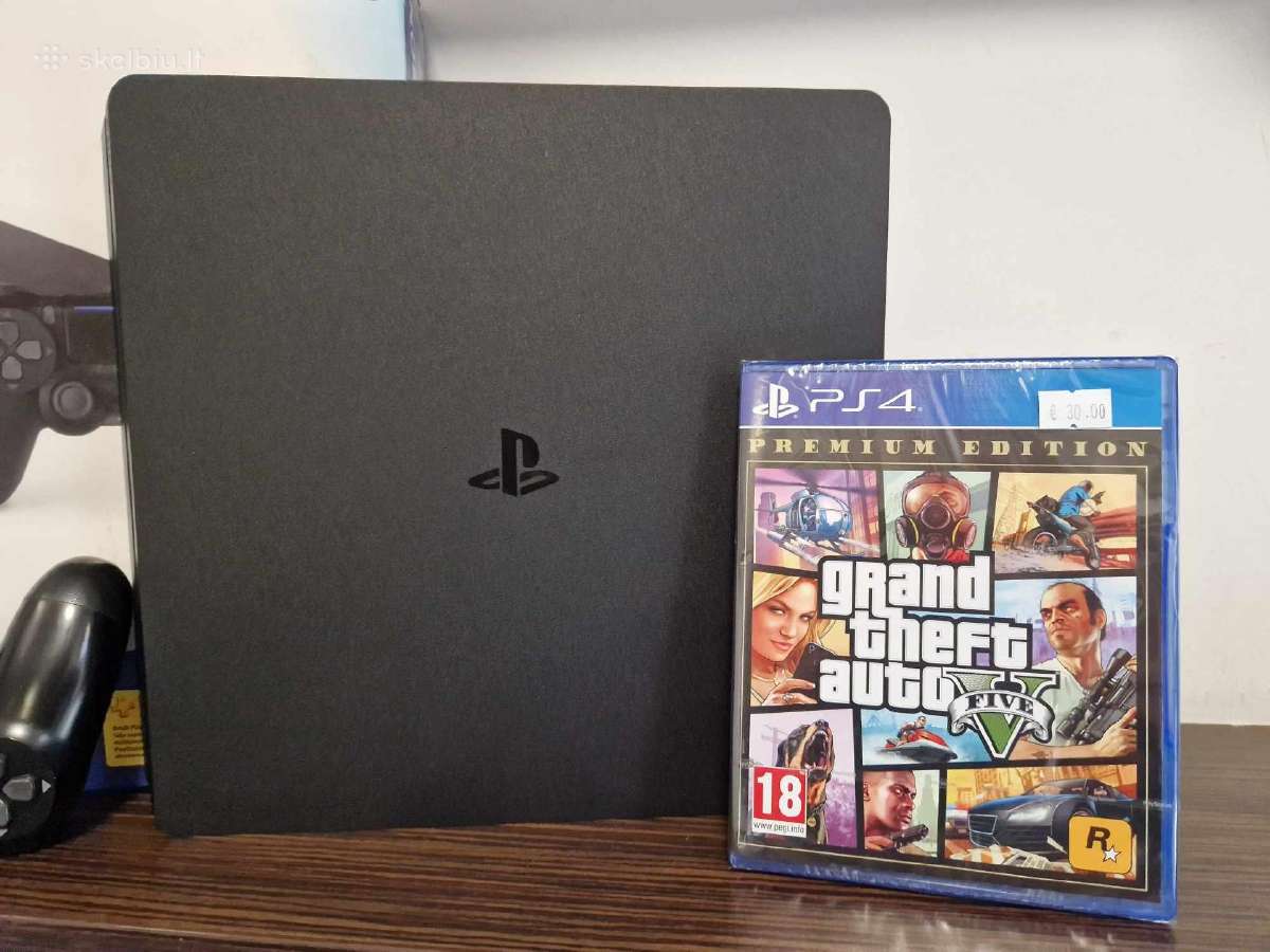Sony Playstation 4 Slim 500gb + Gta V - nuotraukos Nr. 3