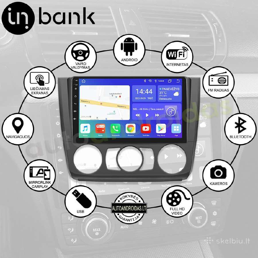 Bmw 1 E81 E82 E87 E88 2004-12 Android multimedia - nuotraukos Nr. 2