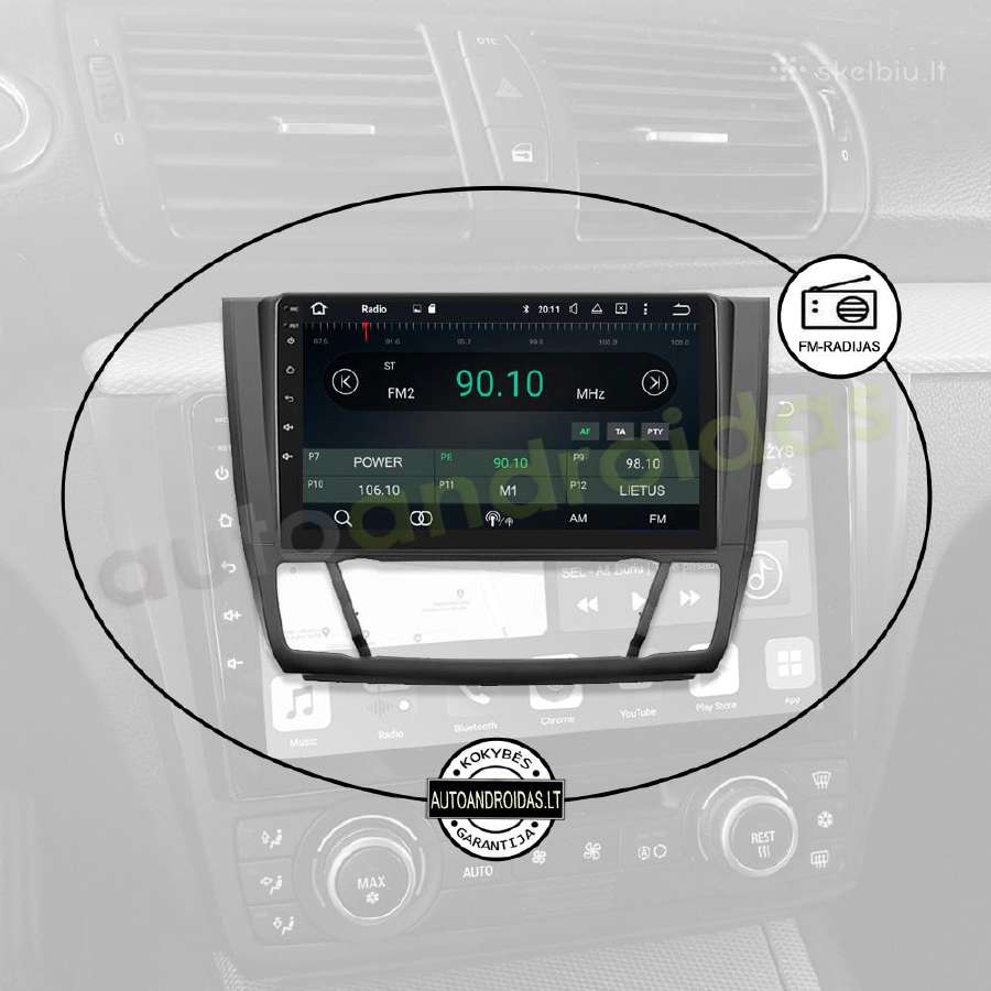 Bmw 1 E81 E82 E87 E88 2004-12 Android multimedia - nuotraukos Nr. 4