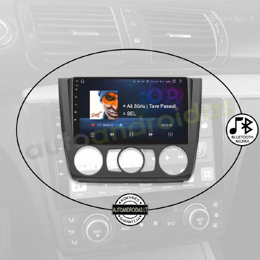 Bmw 1 E81 E82 E87 E88 2004-12 Android multimedia - nuotraukos Nr. 6