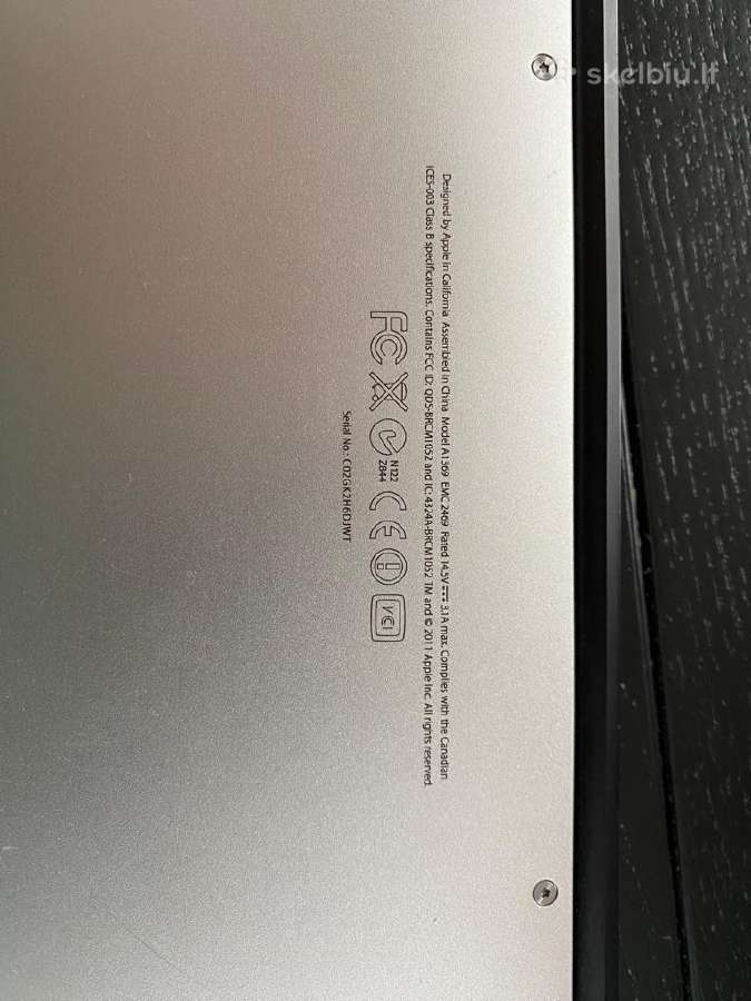 MacBook air a1369 - nuotraukos Nr. 3