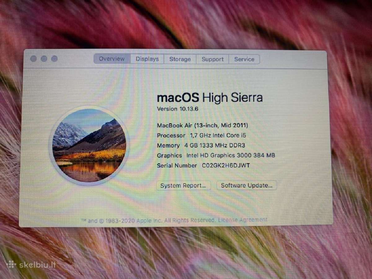MacBook air a1369 - nuotraukos Nr. 4