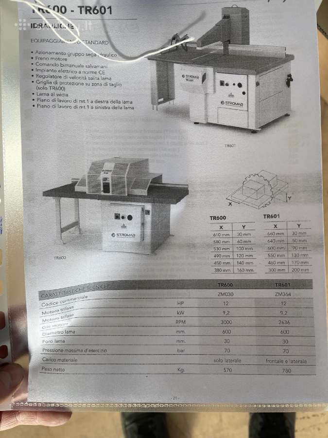 Skersinis pjūklas Stromab Tr601 - nuotraukos Nr. 10