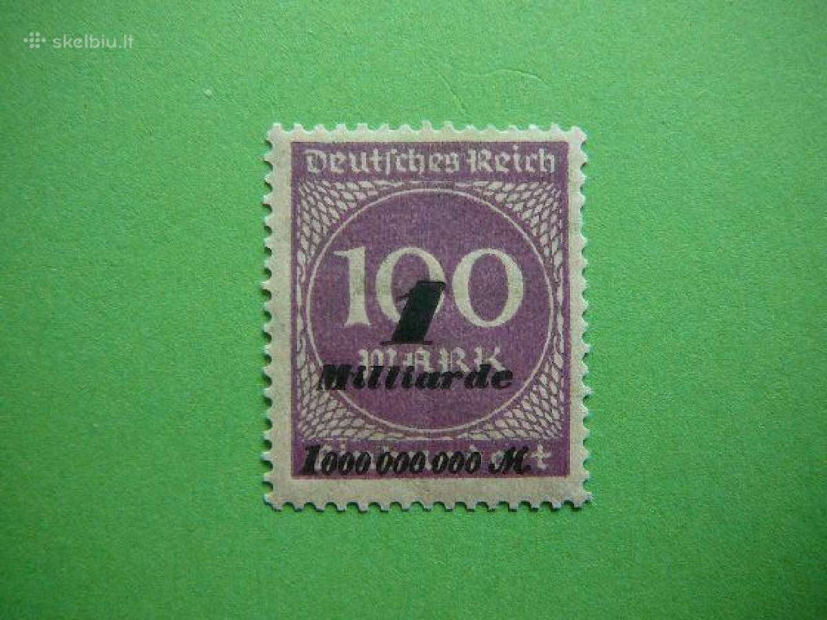 Standartai Vokietija 1923 1mrd/100 Mnh vkt331s
